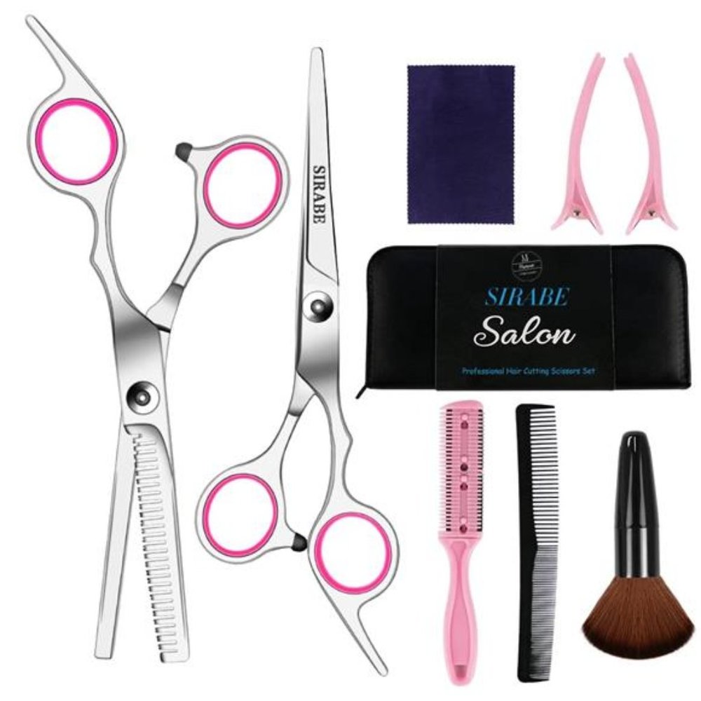 9 Pcs Hair Cutting Scissors Set Hairdressing Scissors Kit,Thinning Scissor
